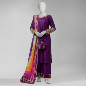 Cherry Purple Chunri 3PC