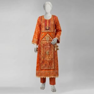 Orange Printed Balochi