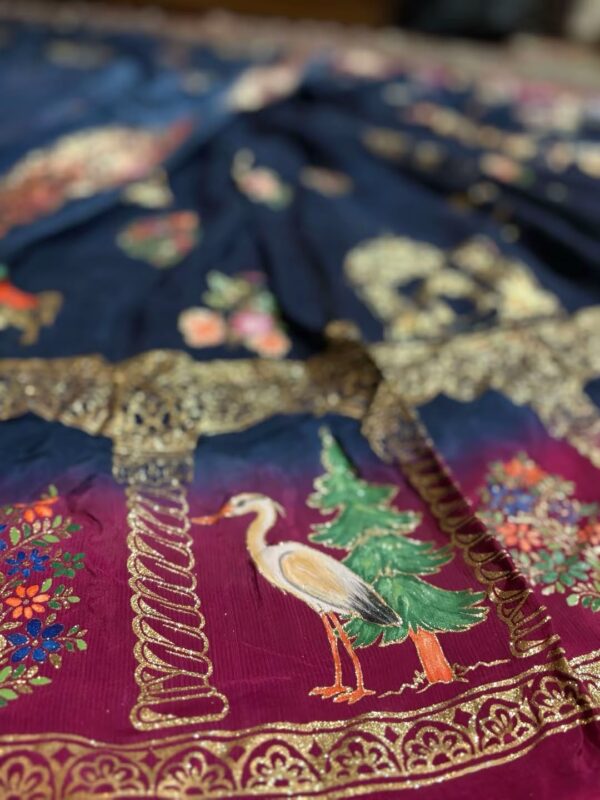 Royal Blue & Plum Unstitched