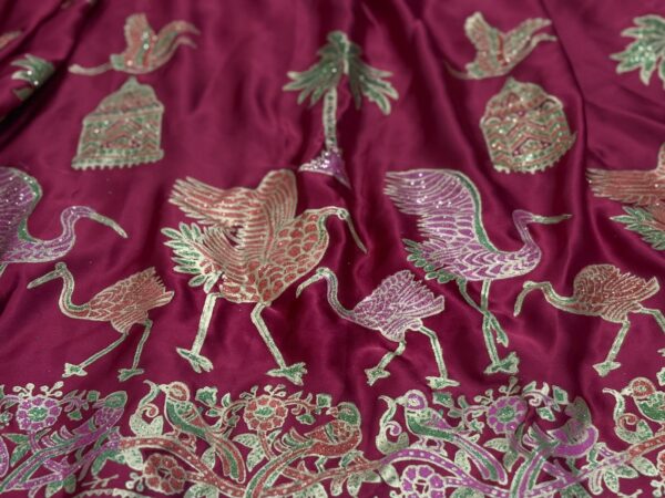 Ostrich on Red Unstitched