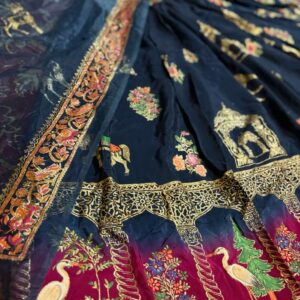 Royal Blue & Plum Unstitched